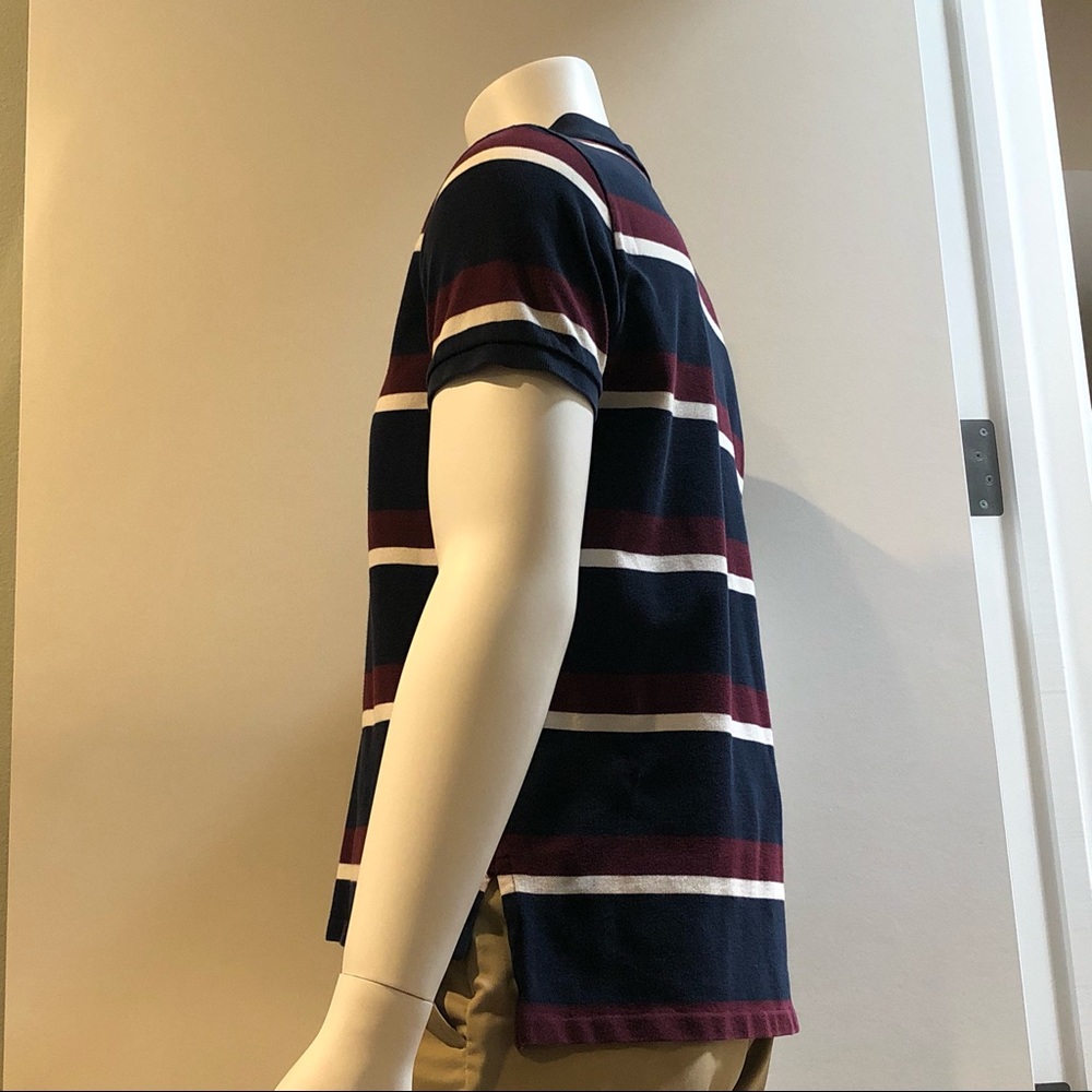 Polo Ralph Lauren Navy/Burgundy/White Striped Polo - Picture 8 of 9